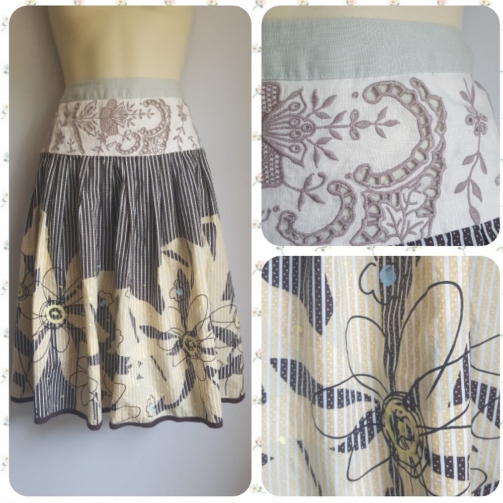 Anthropologie Dew Drop Skirt